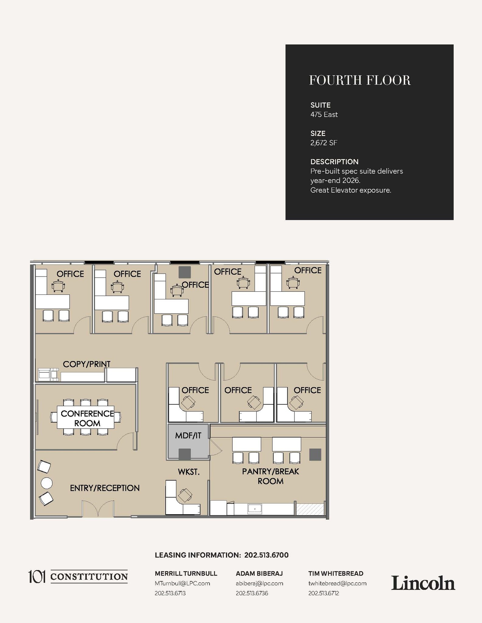 101 Constitution Ave NW, Washington, DC à louer Plan d’étage– Image 1 sur 1