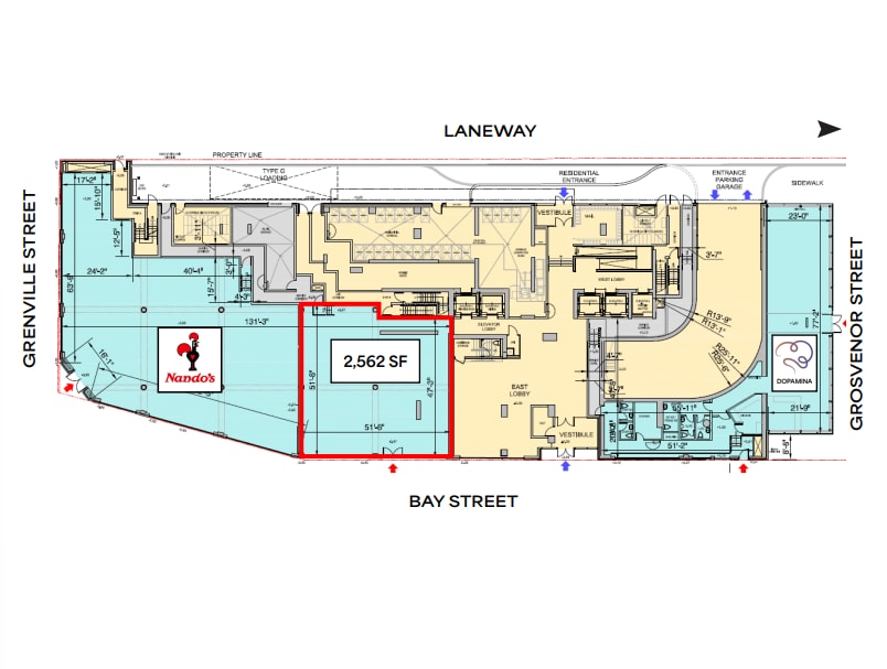 828-832 Bay St, Toronto, ON à louer Plan d’étage– Image 1 sur 5