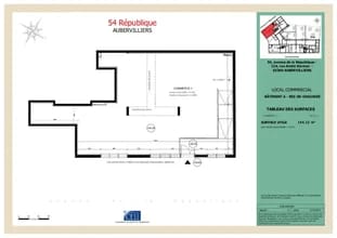 Local commercial dans Aubervilliers à louer Plan d’étage– Image 2 sur 2