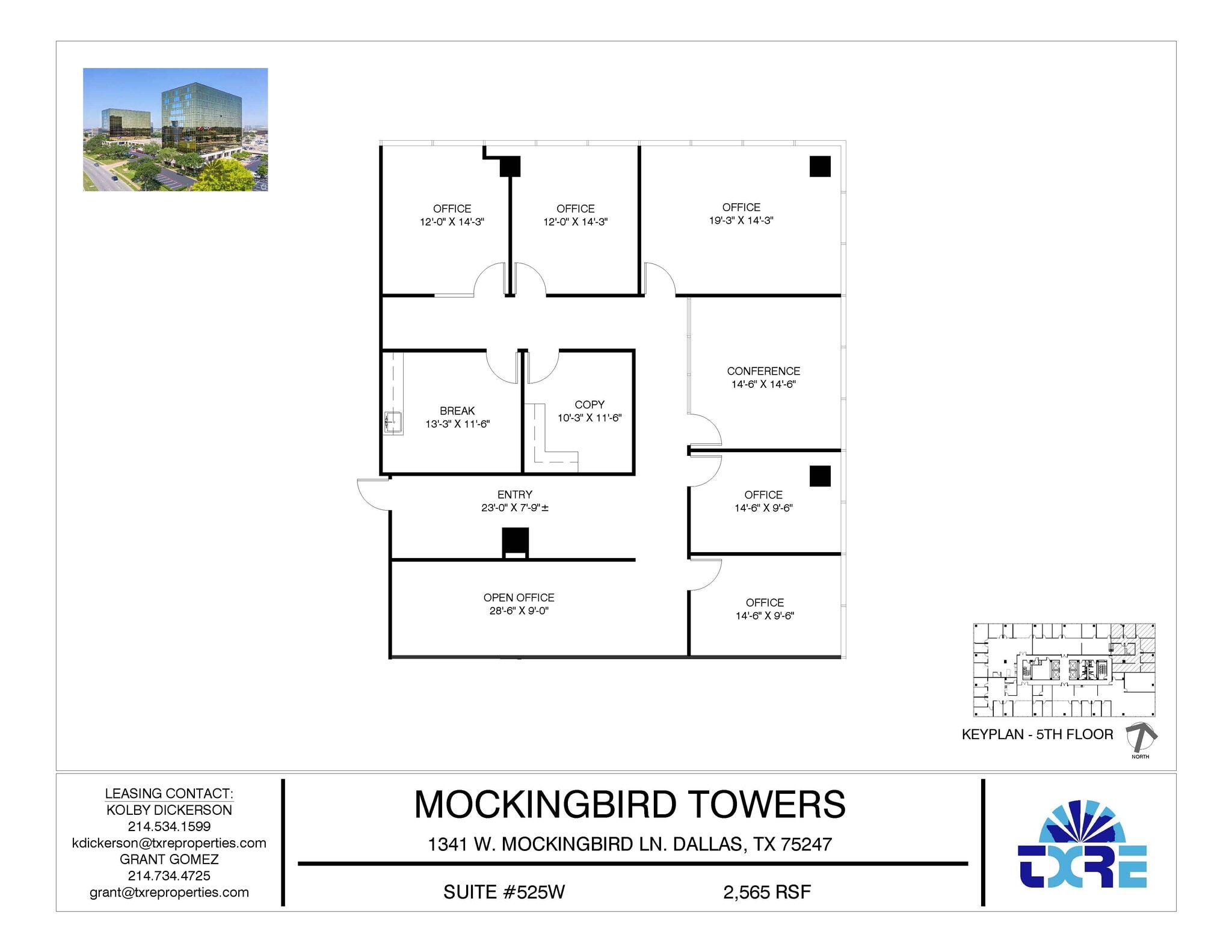 1341 W Mockingbird Ln, Dallas, TX à louer Plan d’étage– Image 1 sur 1