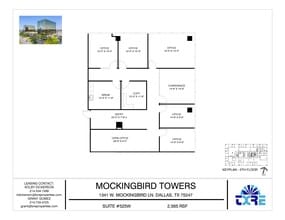 1341 W Mockingbird Ln, Dallas, TX à louer Plan d’étage– Image 1 sur 1