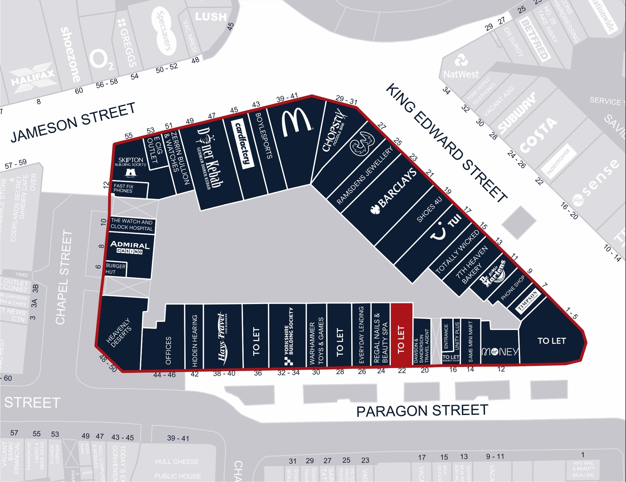 22 Paragon St, Hull à louer Carte– Image 1 sur 1