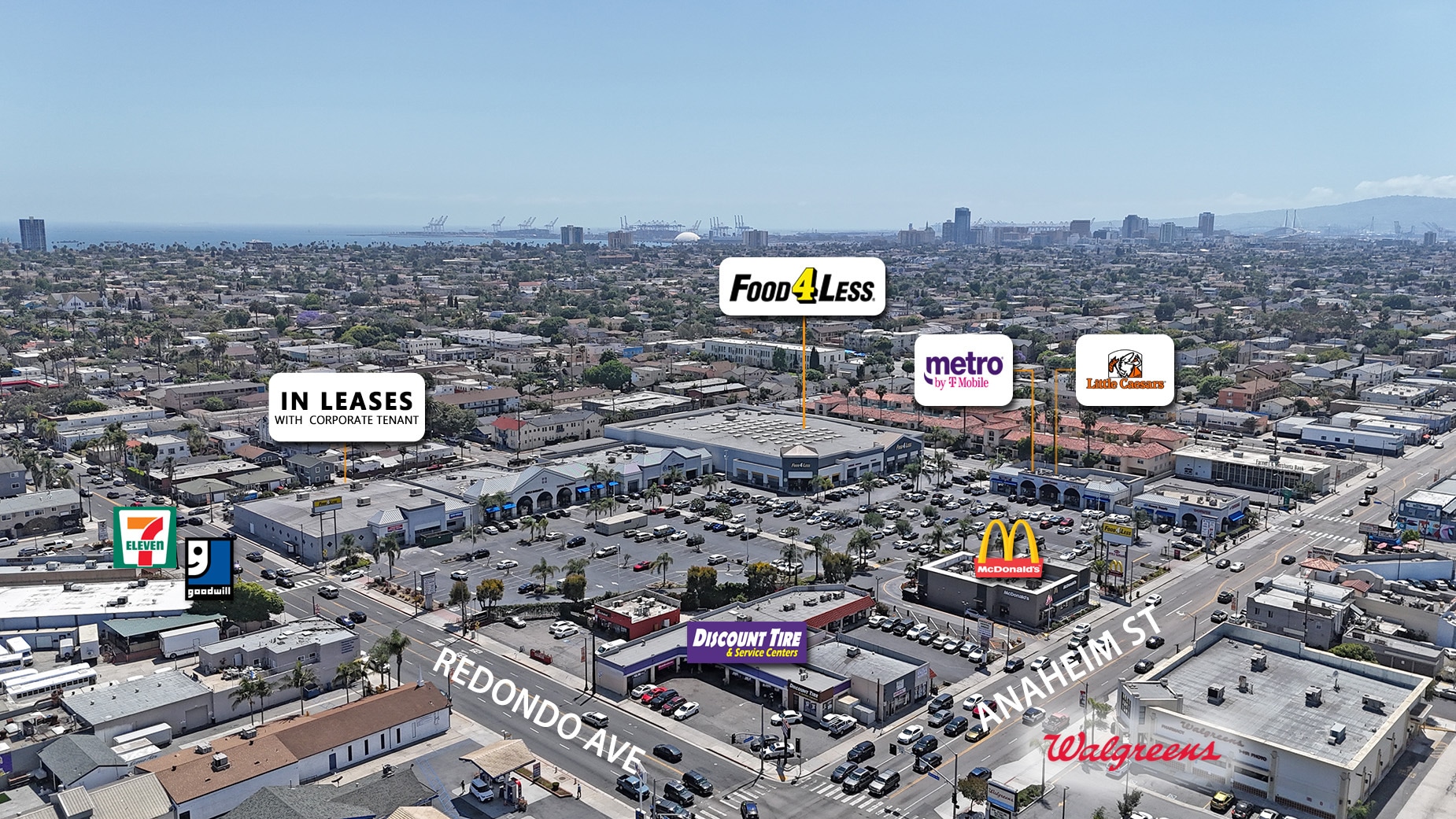 3200-3300 E Anaheim St, Long Beach, CA à louer Aérien– Image 1 sur 6