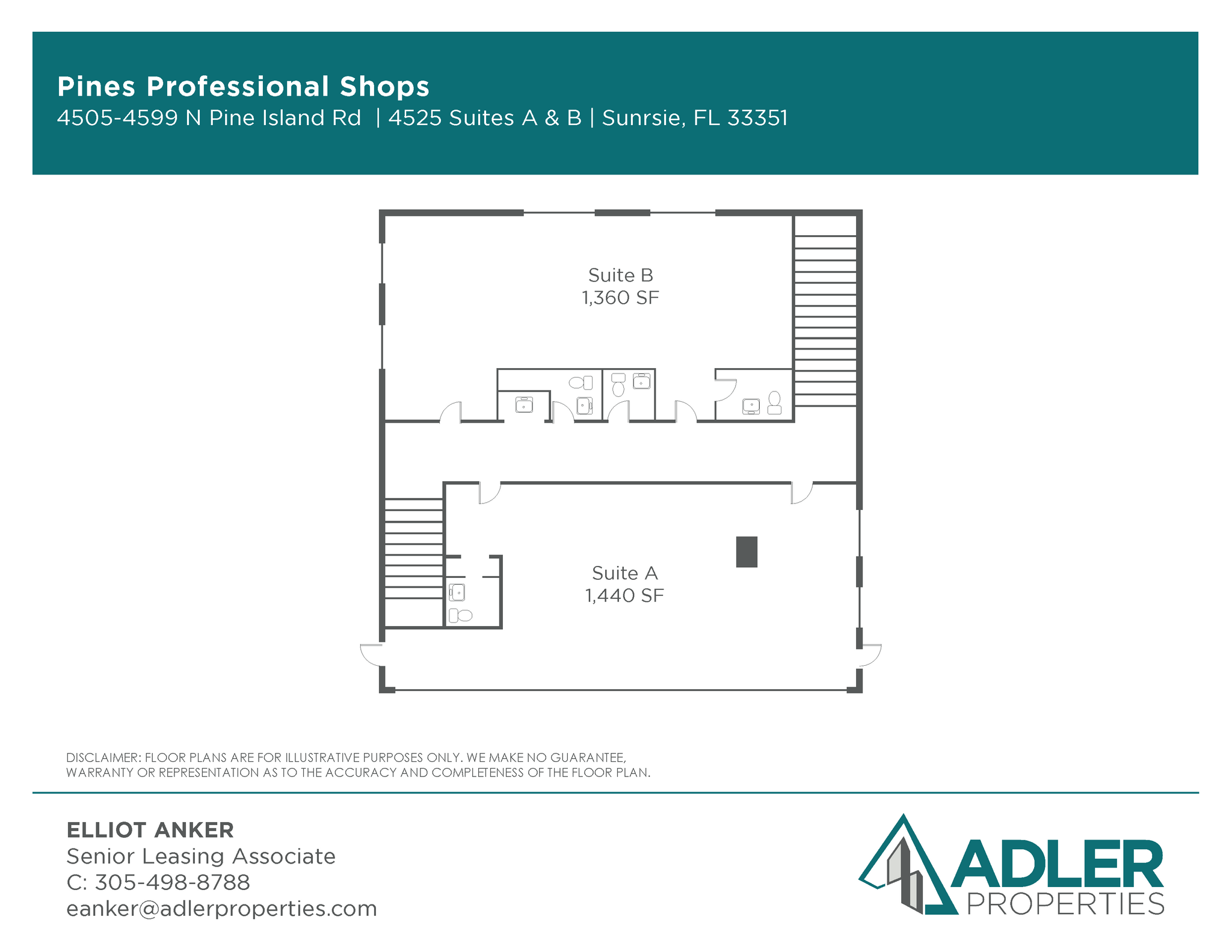 4505-4599 N Pine Island Rd, Sunrise, FL à louer Plan d’étage– Image 1 sur 7