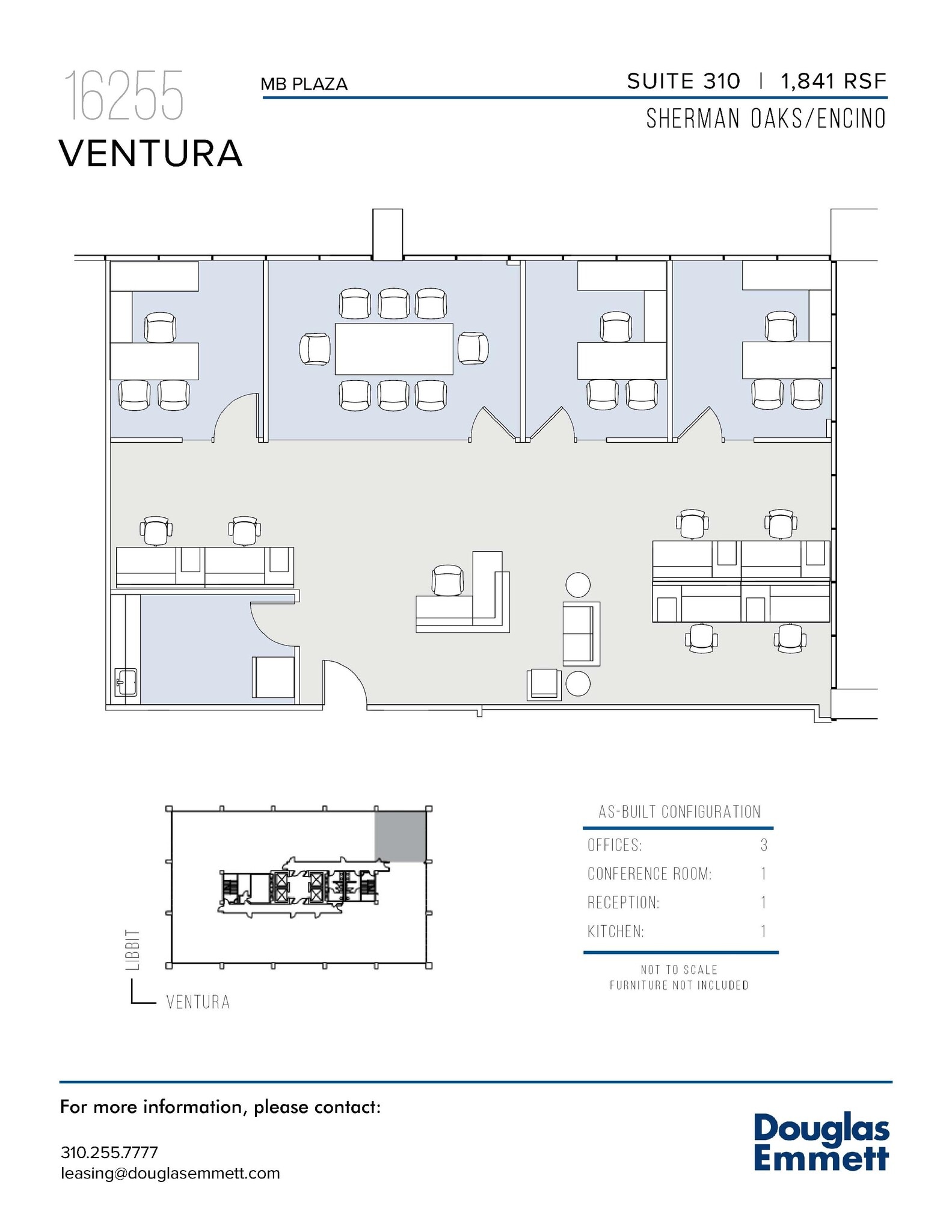 16255 Ventura Blvd, Encino, CA à louer Plan d’étage– Image 1 sur 1