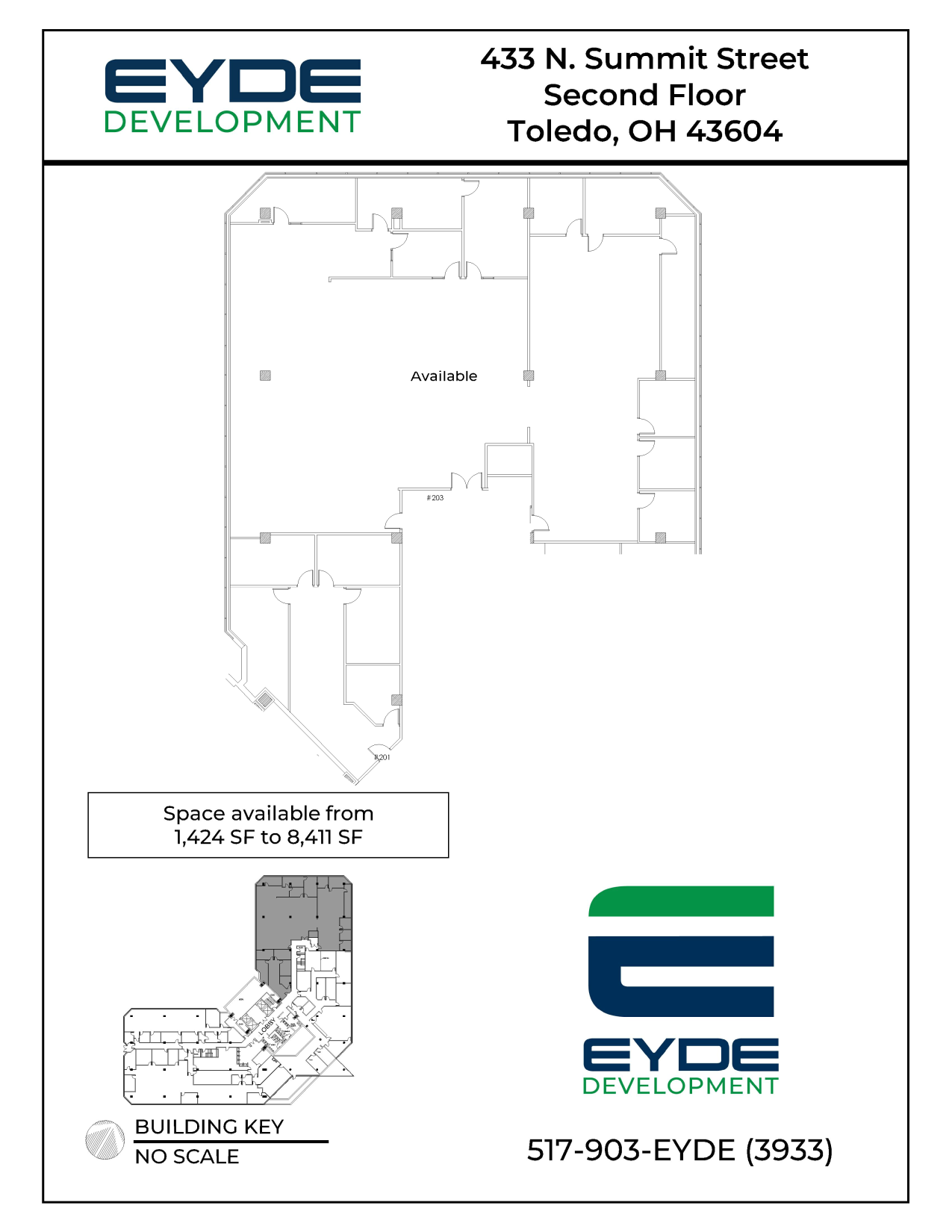 433 N Summit St, Toledo, OH à louer Plan d’étage– Image 1 sur 1