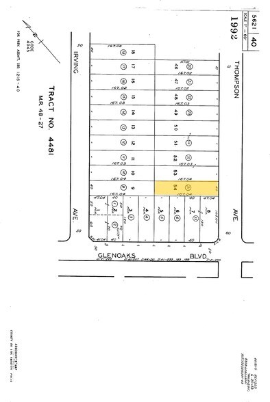 1113 Thompson Ave, Glendale, CA à vendre - Plan cadastral – Image 3 sur 13