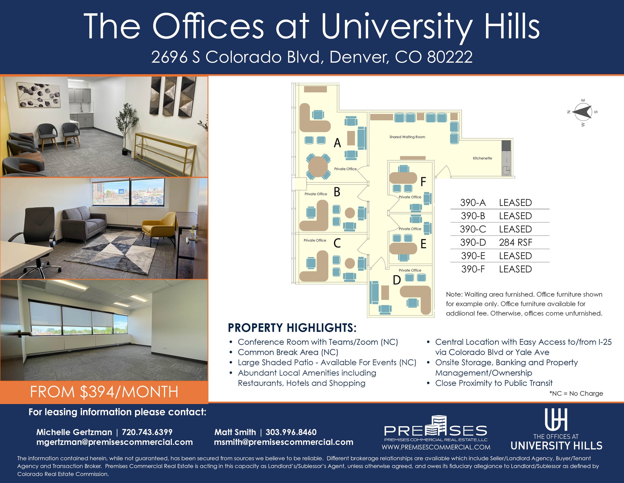 2696 S Colorado Blvd, Denver, CO à louer Plan d’étage– Image 1 sur 6