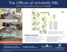 2696 S Colorado Blvd, Denver, CO à louer Plan d’étage– Image 1 sur 6