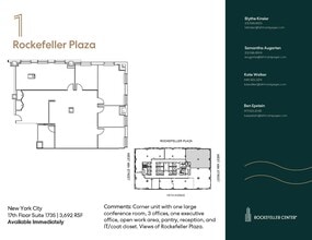 1 Rockefeller Plaza, New York, NY à louer Plan d’étage– Image 1 sur 4