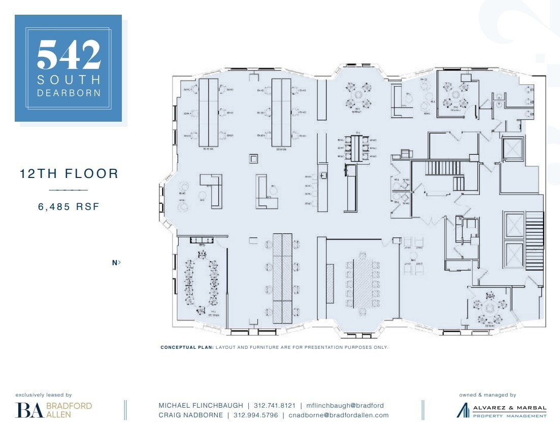 542-550 S Dearborn St, Chicago, IL à louer Plan d’étage– Image 1 sur 11