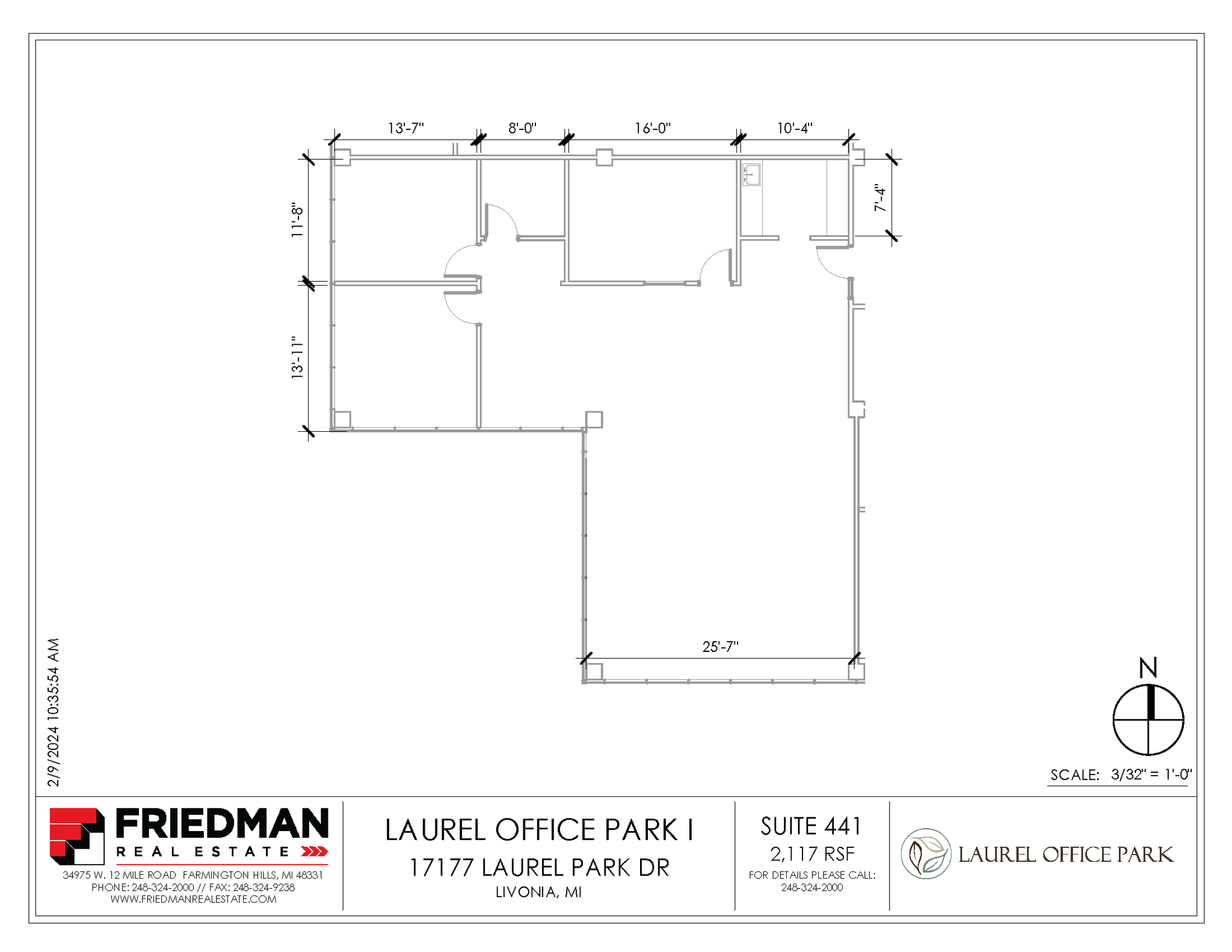 17177 N Laurel Park Dr, Livonia, MI à louer Plan d’étage– Image 1 sur 2