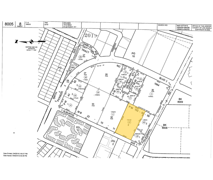 11721 Telegraph Rd, Santa Fe Springs, CA à vendre - Plan cadastral – Image 3 sur 5