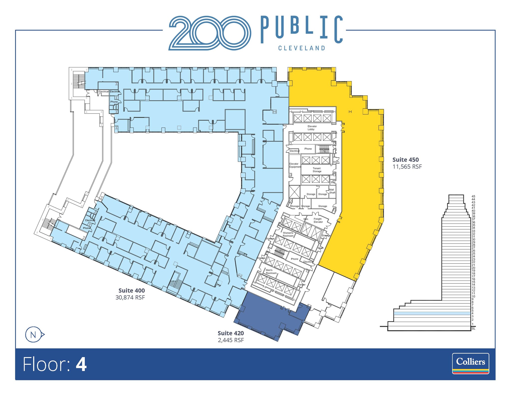 200 Public Sq, Cleveland, OH à louer Plan d’étage– Image 1 sur 1