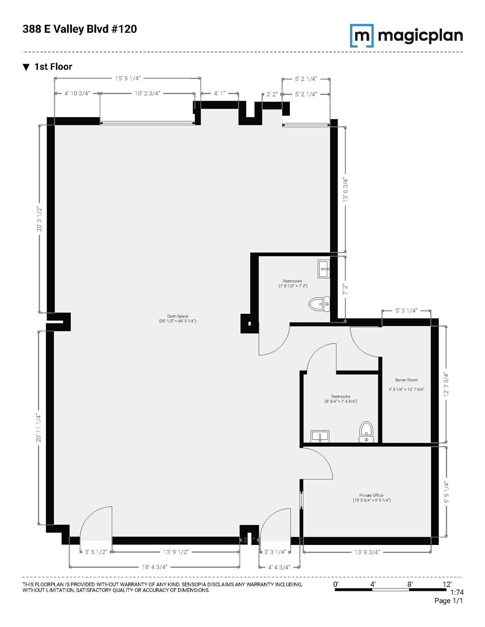 388 E Valley Blvd, Alhambra, CA à louer Plan d’étage– Image 1 sur 5