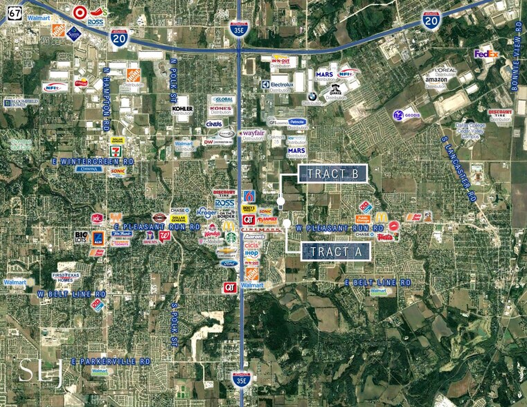 2527 & 2531 W Pleasant Run Rd portefeuille de 2 biens à vendre sur LoopNet.fr - Aérien – Image 3 sur 4