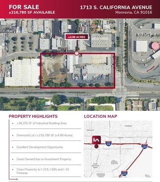Plus de détails pour 1713 S California Ave, Monrovia, CA - Industriel/Logistique à vendre