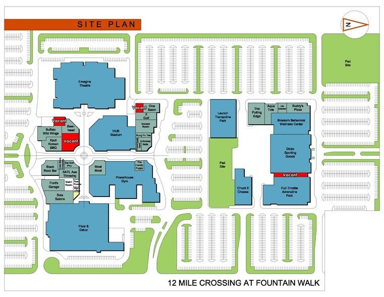 44075-44275 W 12 Mile Rd, Novi, MI à louer - Plan de site – Image 1 sur 10