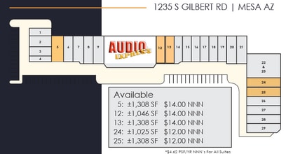S Gilbert Rd, Mesa, AZ à louer Plan de site– Image 1 sur 1