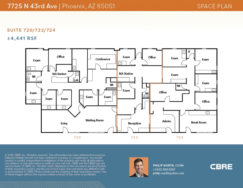 7725 N 43rd Ave, Phoenix, AZ à louer Plan d’étage– Image 1 sur 2