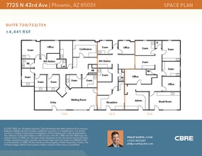 7725 N 43rd Ave, Phoenix, AZ à louer Plan d’étage– Image 2 sur 2
