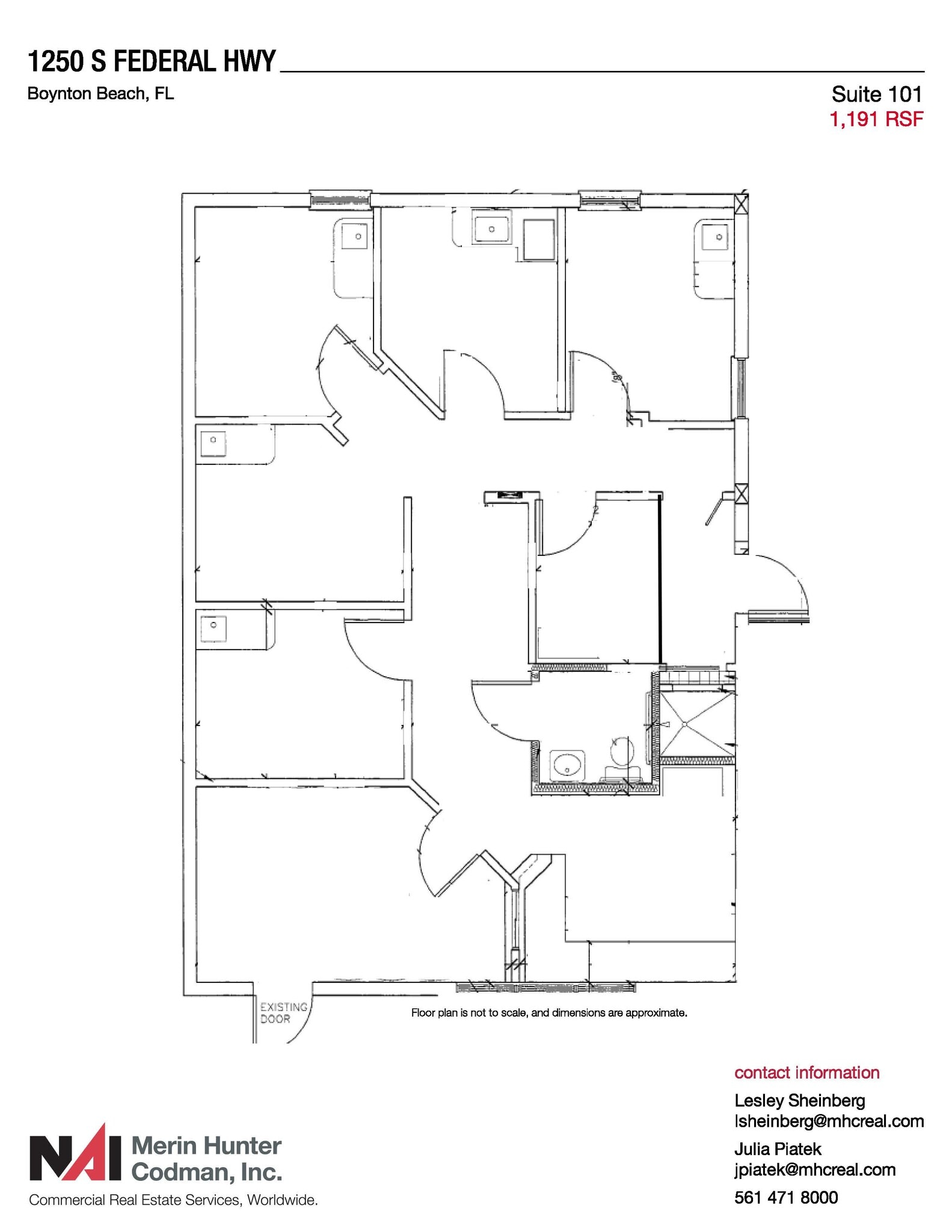 1250 S Federal Hwy, Boynton Beach, FL à louer Plan d’étage– Image 1 sur 9