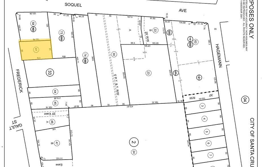 716-718 Frederick St, Santa Cruz, CA à louer - Plan cadastral – Image 3 sur 3