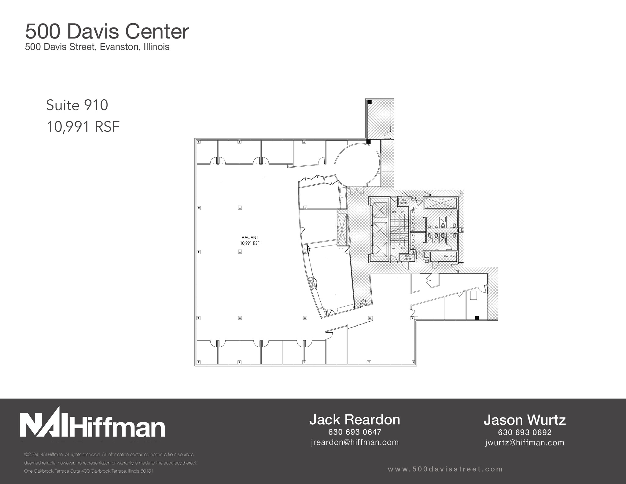 500 Davis St, Evanston, IL à louer Plan d’étage– Image 1 sur 2