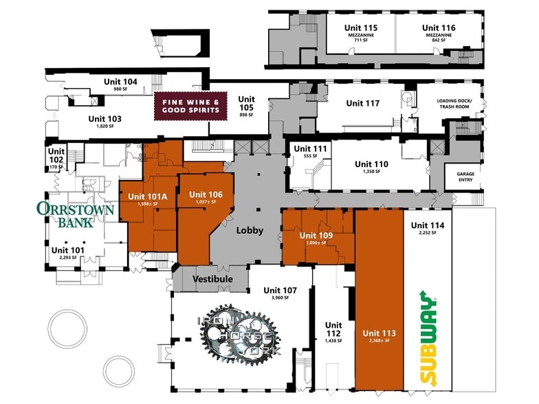 1 W Market St, York, PA à louer - Plan d’étage – Image 2 sur 8