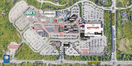 24149-25389 Cedar Rd, Lyndhurst, OH - Vue aérienne vue de carte