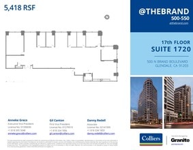 500-550 N Brand Blvd, Glendale, CA à louer Plan d’étage– Image 1 sur 1