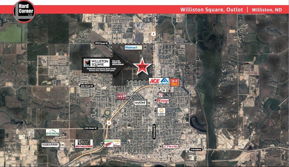 3016 3rd Avenue West, Williston, ND à vendre - Aérien – Image 2 sur 3