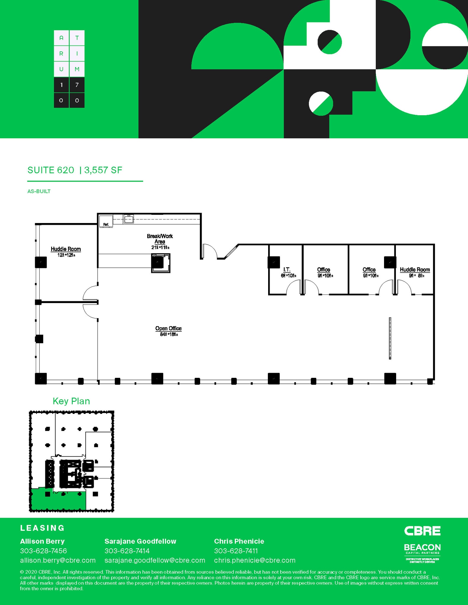 1700 Broadway, Denver, CO à louer Plan d’étage– Image 1 sur 1