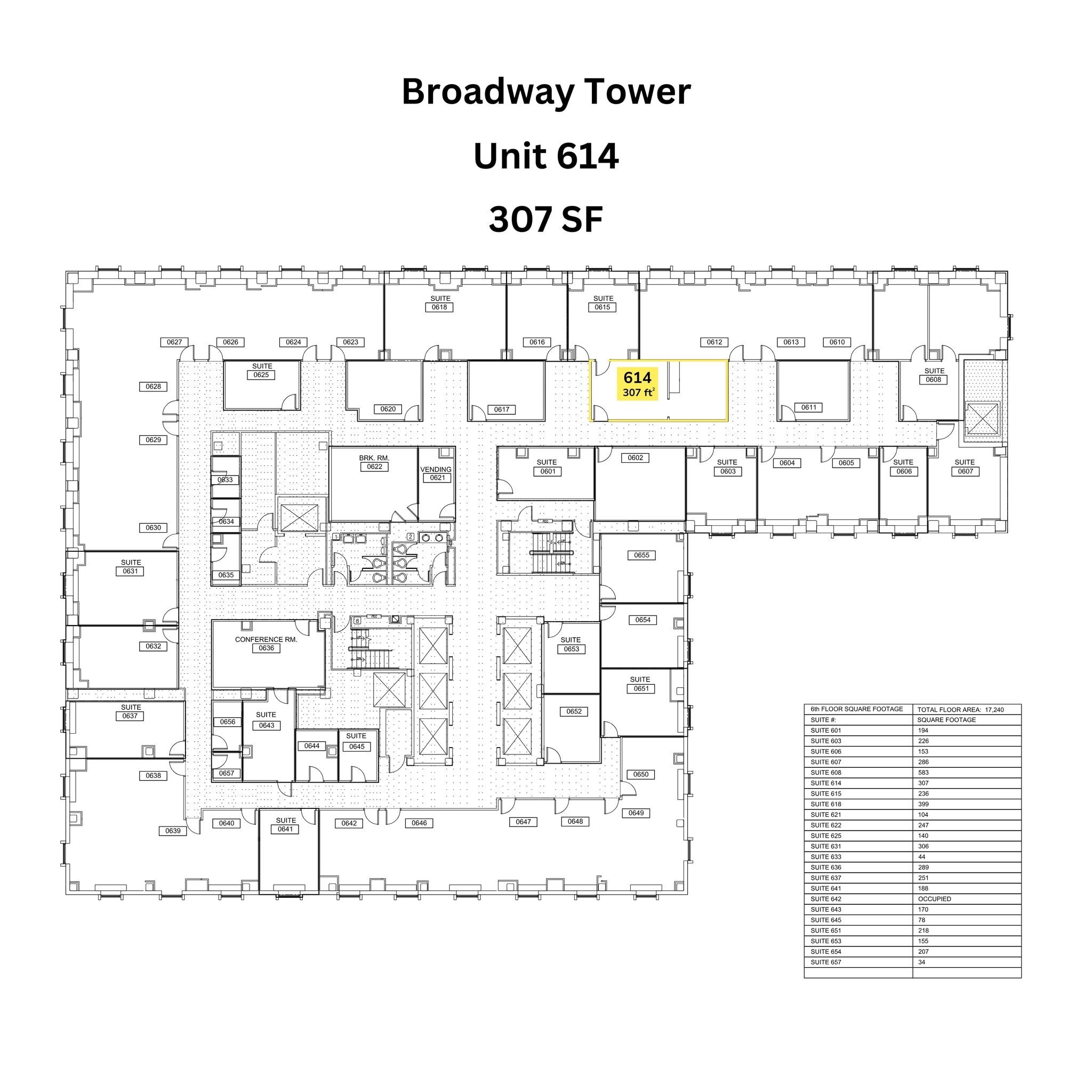 615 N Upper Broadway St, Corpus Christi, TX à louer Plan d’étage– Image 1 sur 2