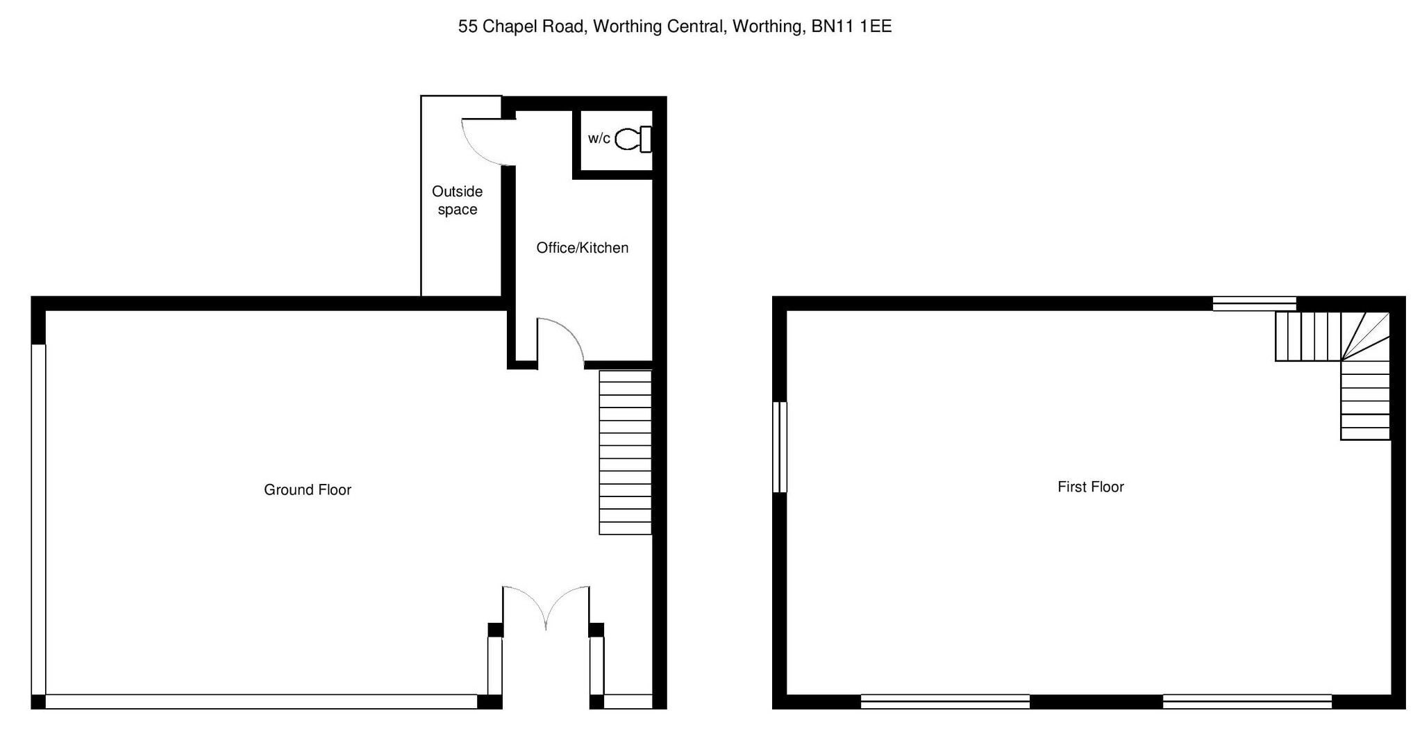 55 Chapel Rd, Worthing à louer Plan d’étage– Image 1 sur 1