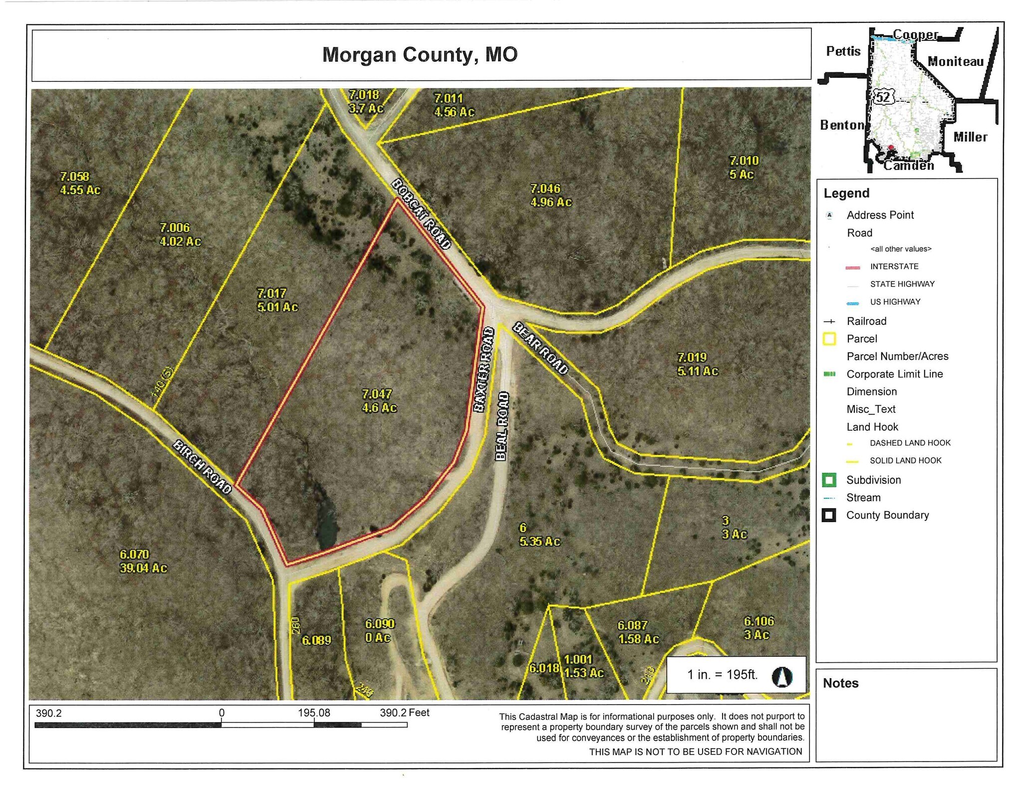 Bobcat Rd, Stover, MO à vendre Plan cadastral– Image 1 sur 2