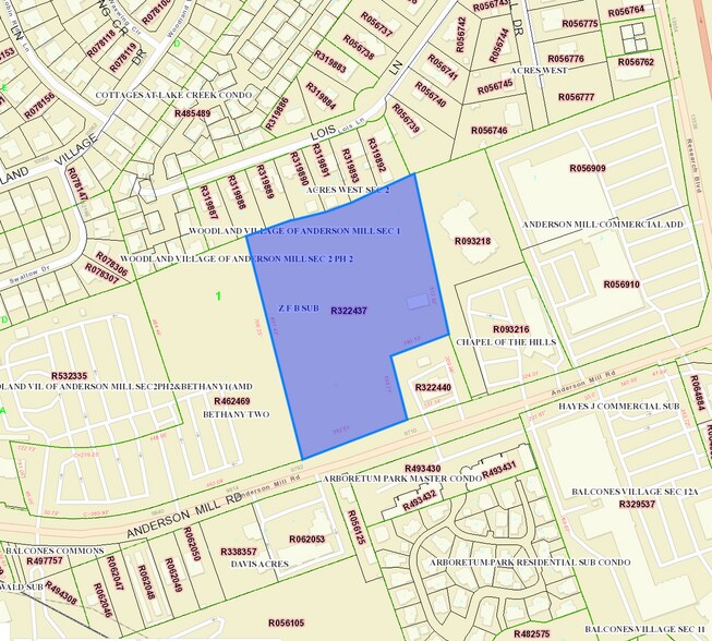 9710 Anderson Mill Rd, Austin, TX à vendre - Plan cadastral – Image 2 sur 2