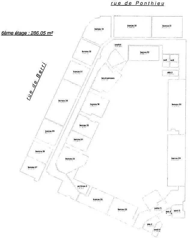 Bureau dans Paris à louer Plan d’étage– Image 1 sur 4