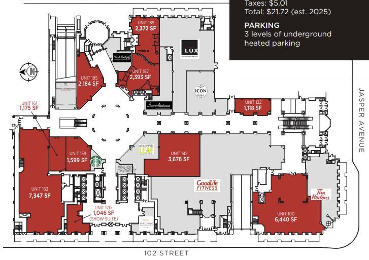 10155 102nd St NW, Edmonton, AB à louer Plan d’étage– Image 1 sur 1
