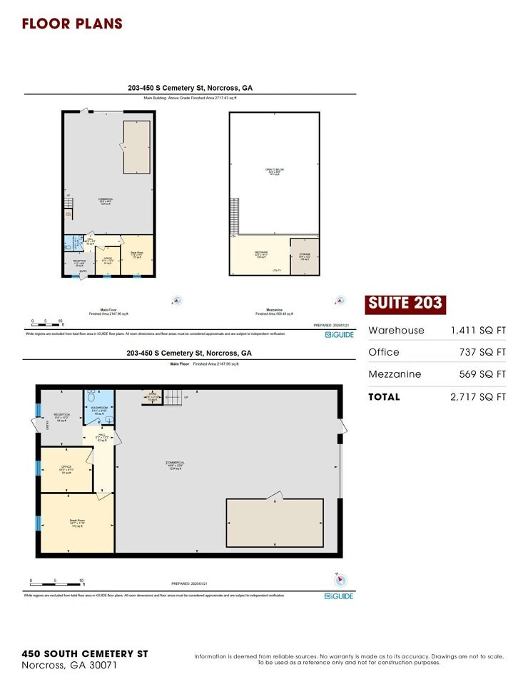 450 S Cemetery St, Norcross, GA à louer Plan d’étage– Image 1 sur 2