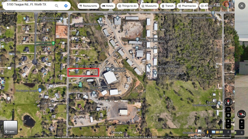 5193 Teague Rd, Fort Worth, TX à vendre - Aérien – Image 3 sur 3