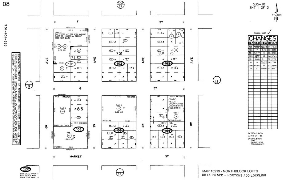 NWC of 9th & G St, San Diego, CA à vendre - Plan cadastral – Image 1 sur 1
