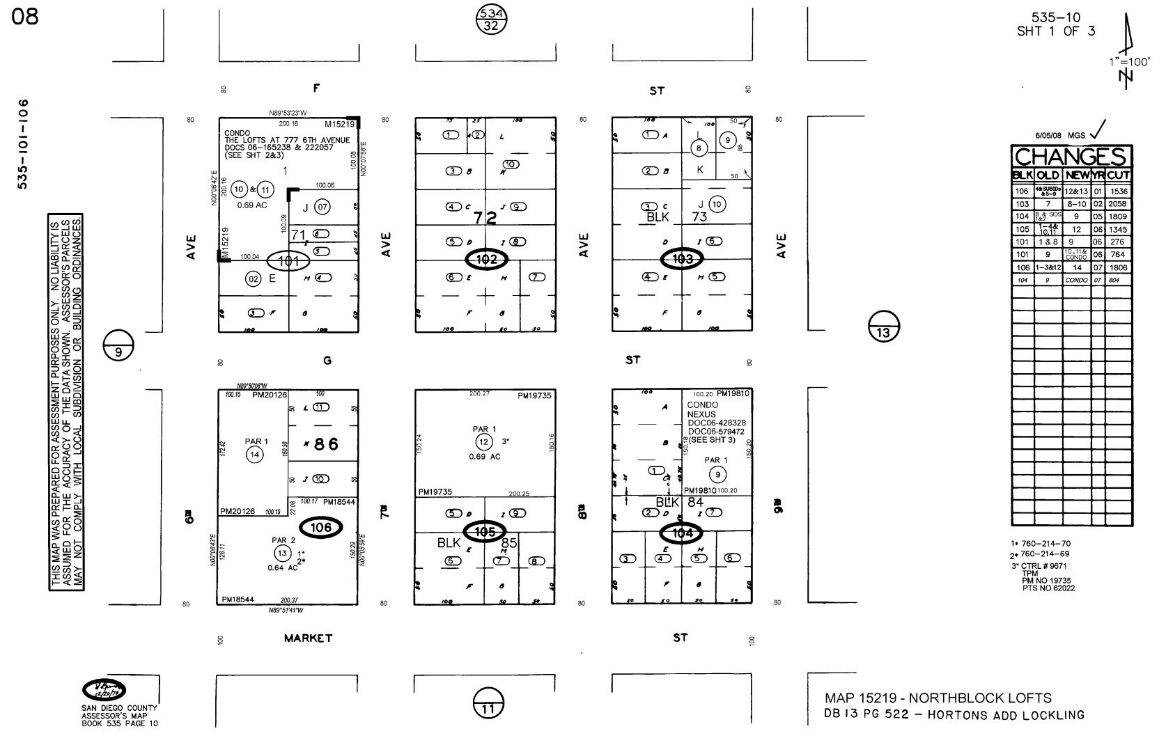NWC of 9th & G St, San Diego, CA à vendre Plan cadastral– Image 1 sur 2