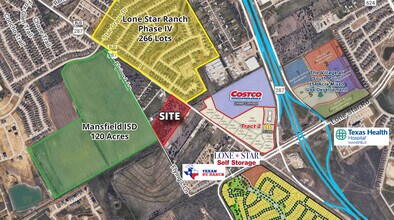 1390 Main Street, Mansfield, TX - Vue aérienne  vue de carte