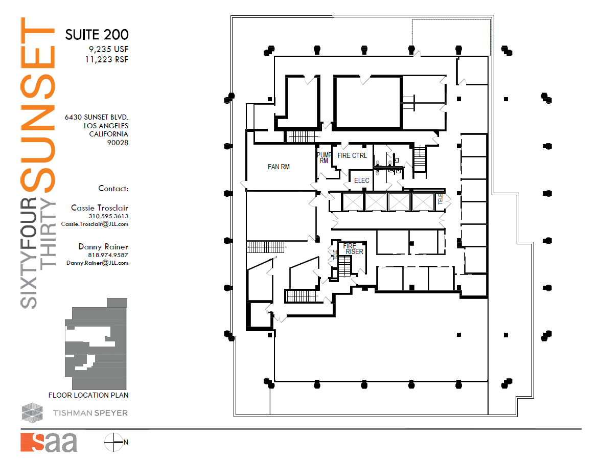 6430 W Sunset Blvd, Los Angeles, CA à louer Plan d’étage– Image 1 sur 1