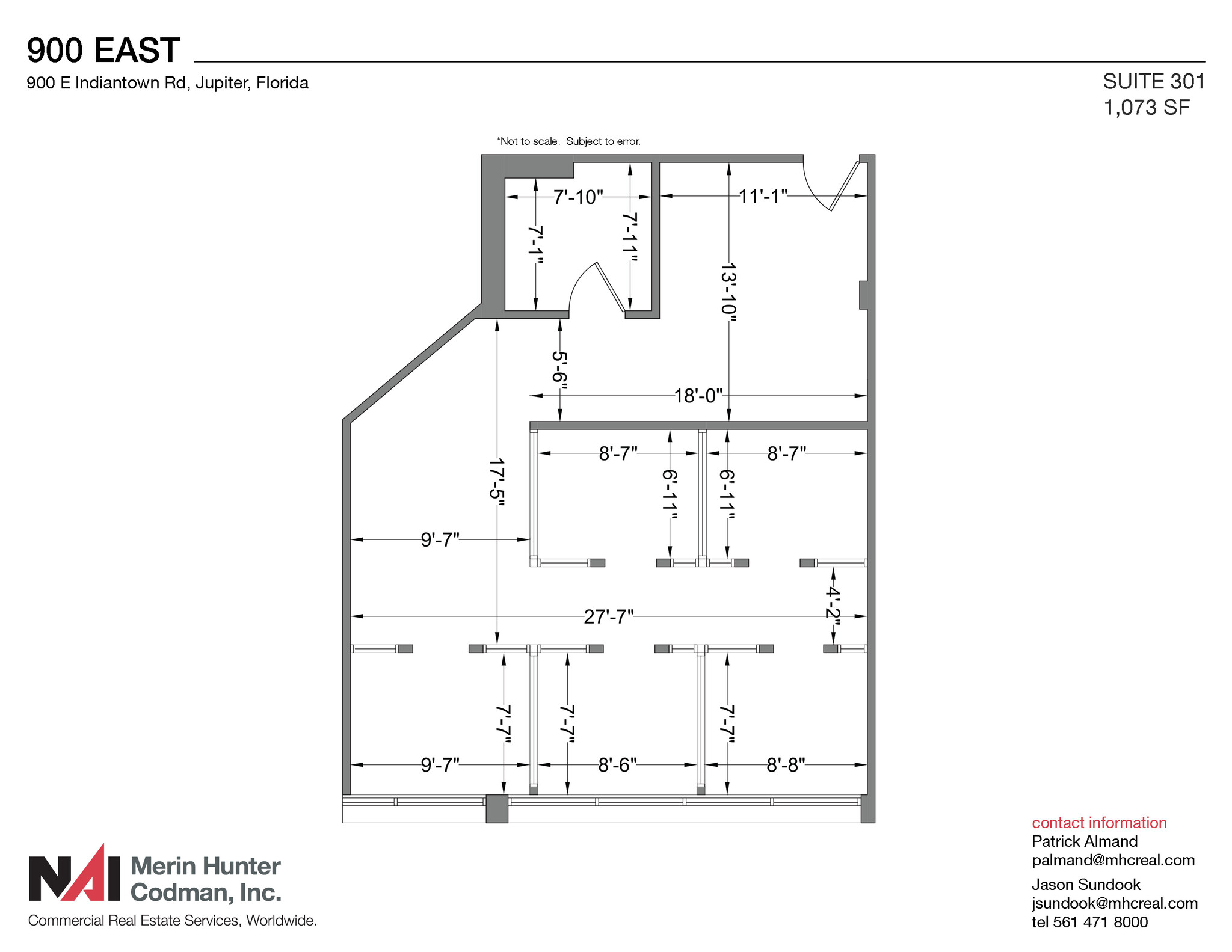 900 E Indiantown Rd, Jupiter, FL à louer Plan d’étage– Image 1 sur 2