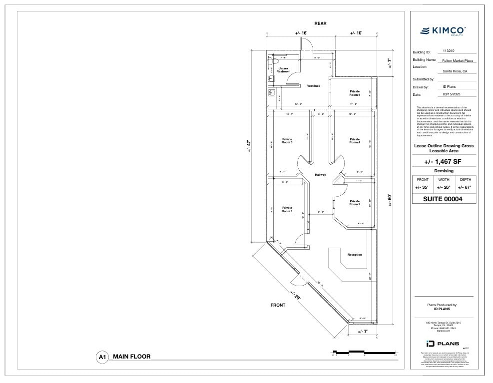 1407-2575 Fulton Rd, Santa Rosa, CA à louer Plan d’étage– Image 1 sur 1