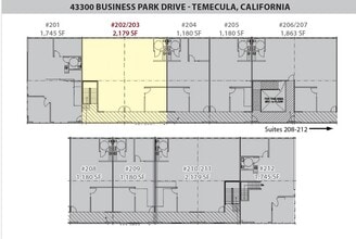 43300-43320 Business Park Dr, Temecula, CA à louer Plan d’étage– Image 1 sur 1