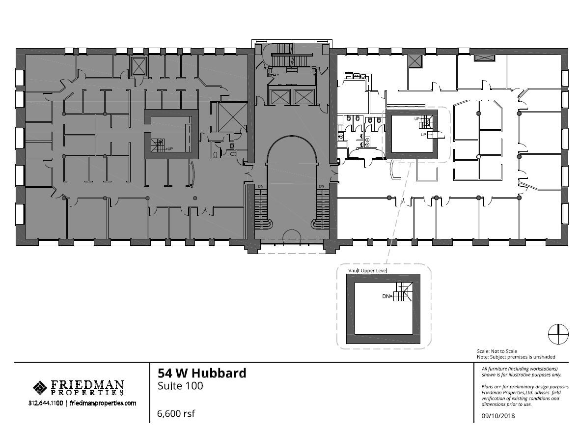 54 W Hubbard St, Chicago, IL à louer Plan d’étage– Image 1 sur 6