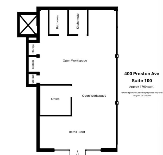 400 Preston Ave, Charlottesville, VA à louer Plan d’étage– Image 1 sur 1